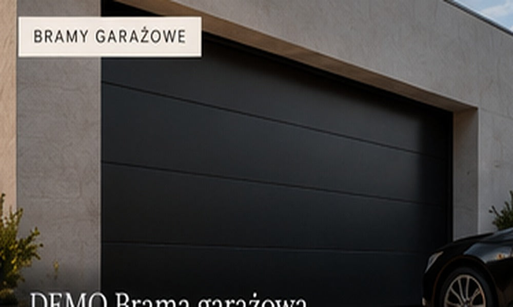 Brama garażowa w nowoczesnej elewacji