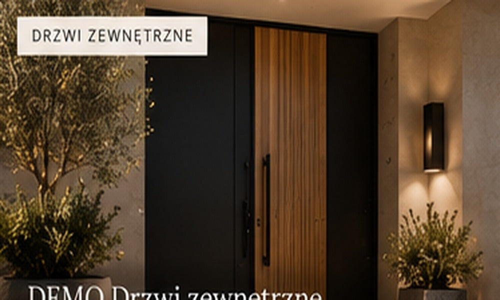Drzwi wejściowe w nowoczesnej elewacji