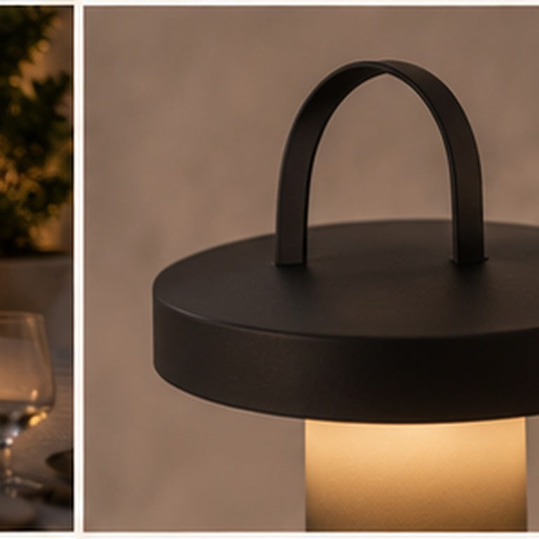 DEMO Lampa przenośna VELSE Glow — aranżacja wieczorna